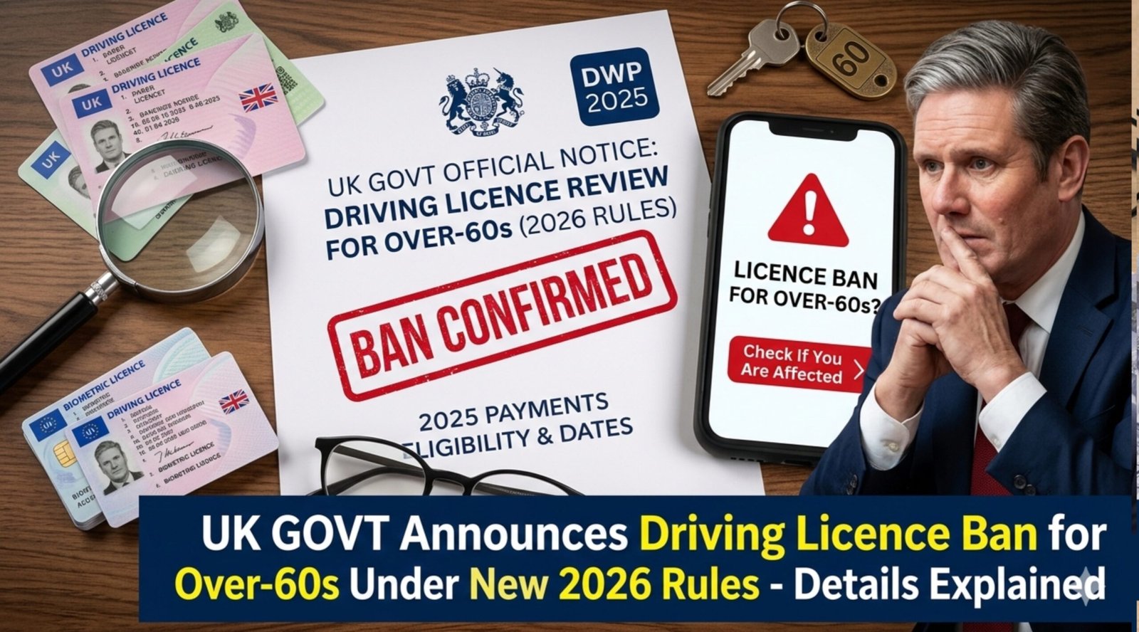 UK Driving Licence Ban for Over-60s 2026 Rules