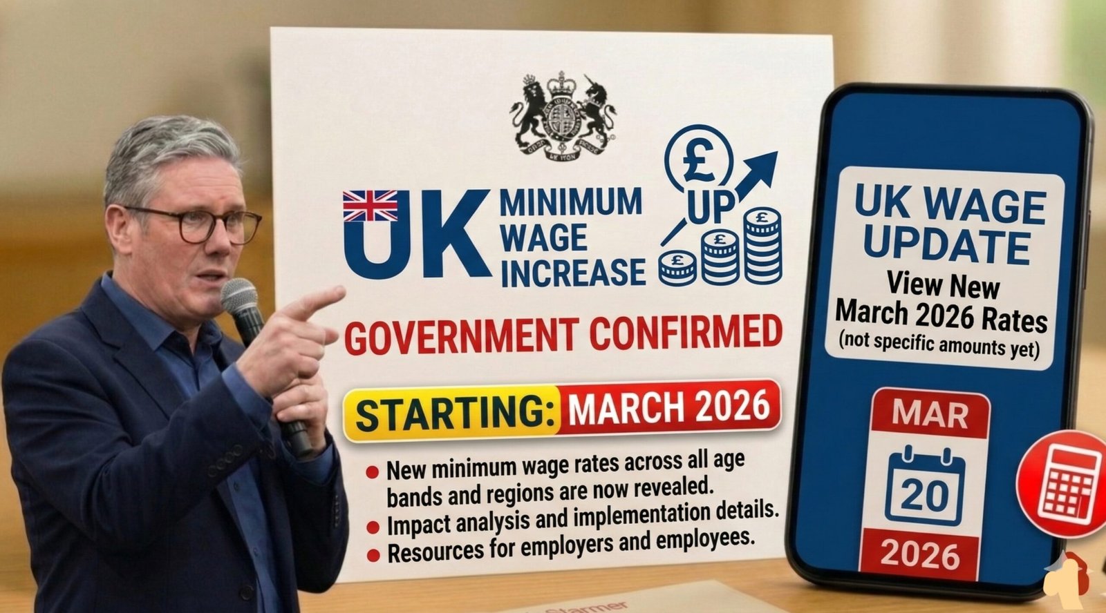 UK Government Confirms Minimum Wage Increase for March 2026 – New Rates Revealed