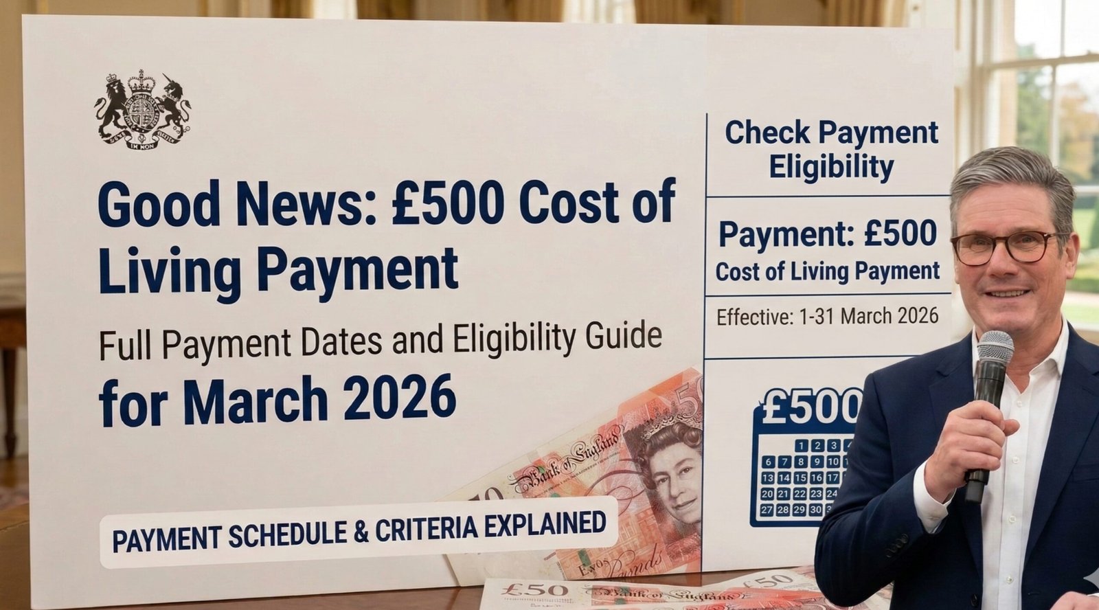 £500 Cost of Living Payment Confirmed