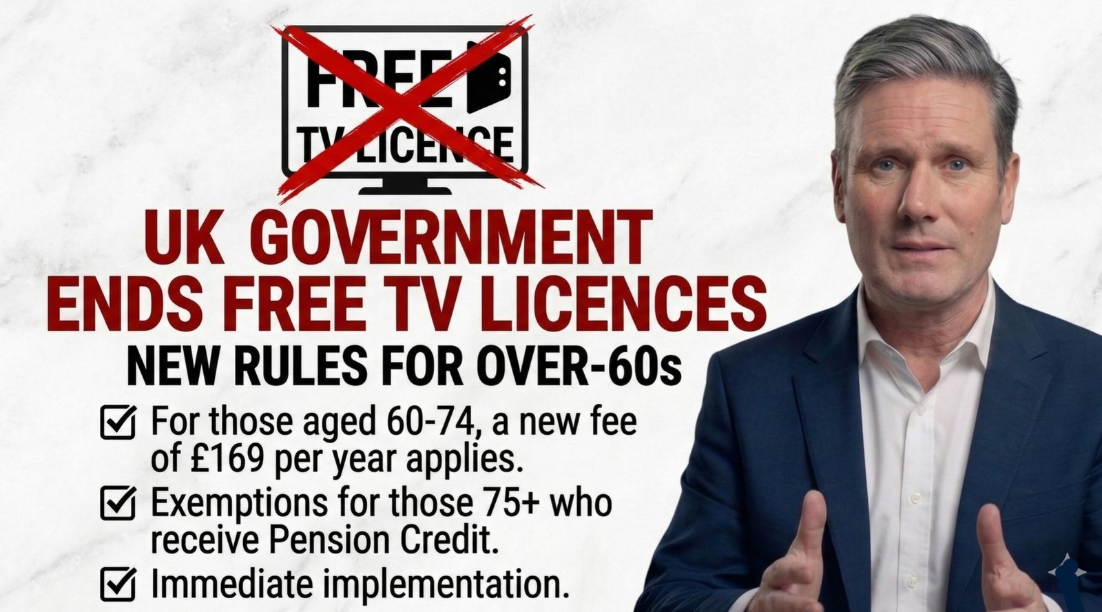 UK Government Change Free TV Licence Rules for Over-60s