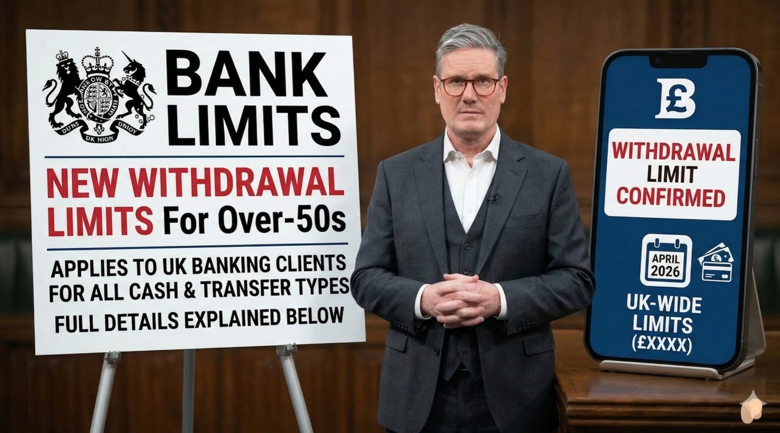 UK Banks Officially Confirm New Withdrawal Limits for Over-50s