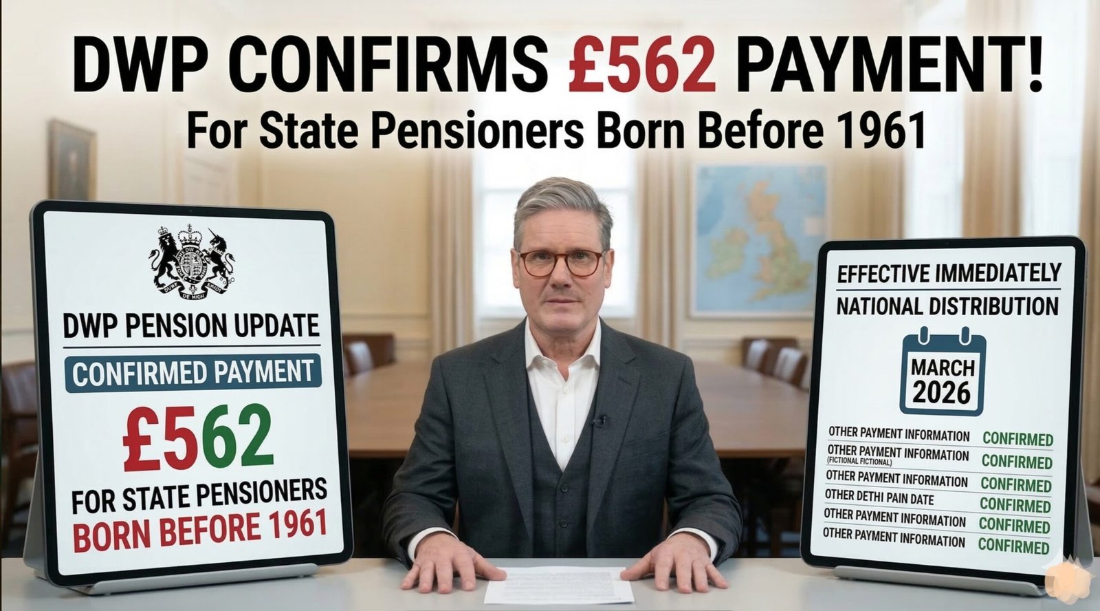 DWP Confirms £562 Payment for State Pensioners Born Before 1961