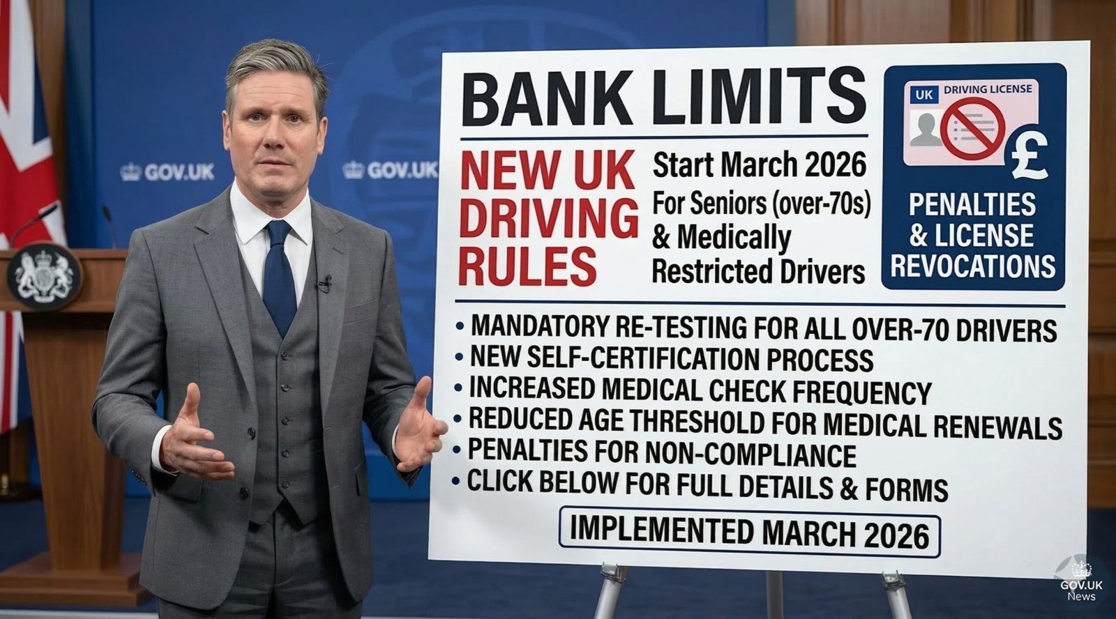 New UK Driving Rules for Over-70s Start March 2026