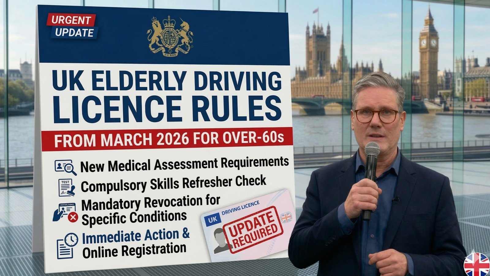 UK Elderly Driving Licence Rules from March 2026 for Over-60s
