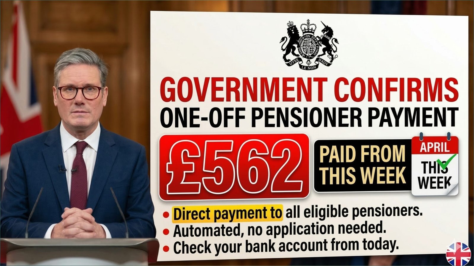 UK Government Officially Confirms £562 One-Off Payment for Pensioners