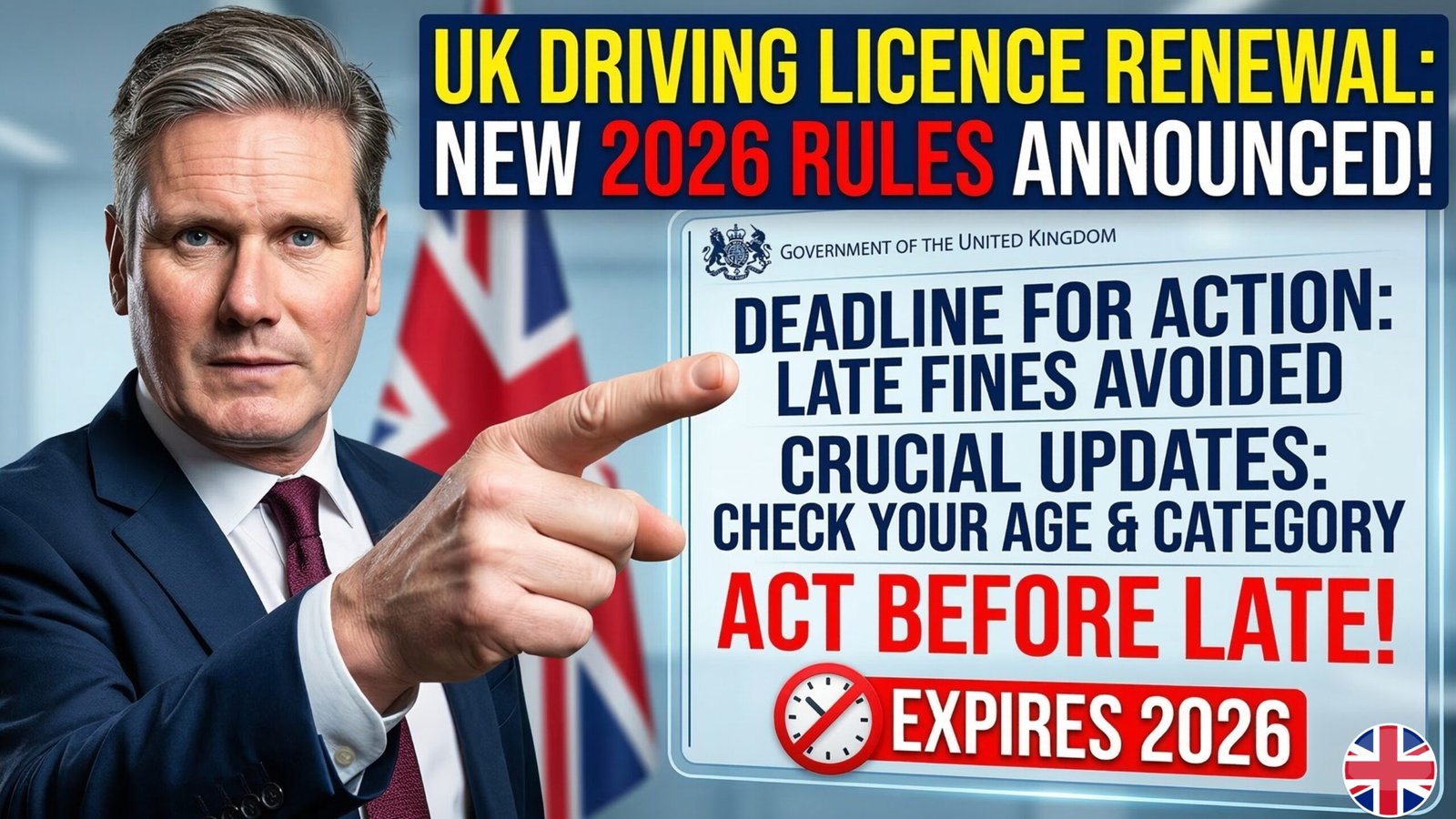 UK Government Announces New 2026 Driving Licence Renewal Rules