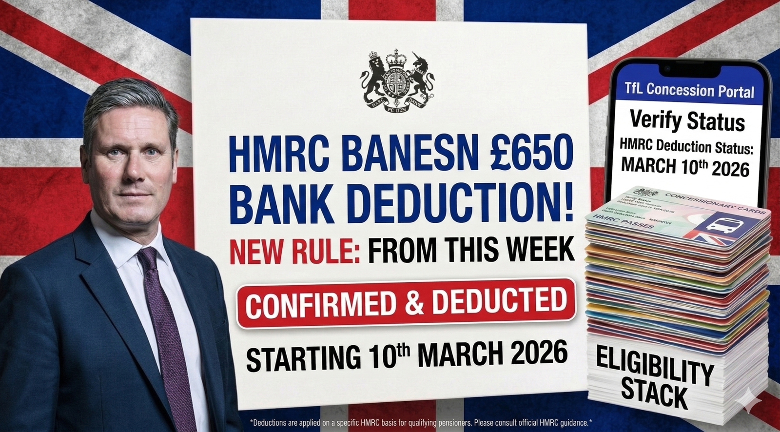 HMRC Confirms £650 Bank Deduction for Pensioners