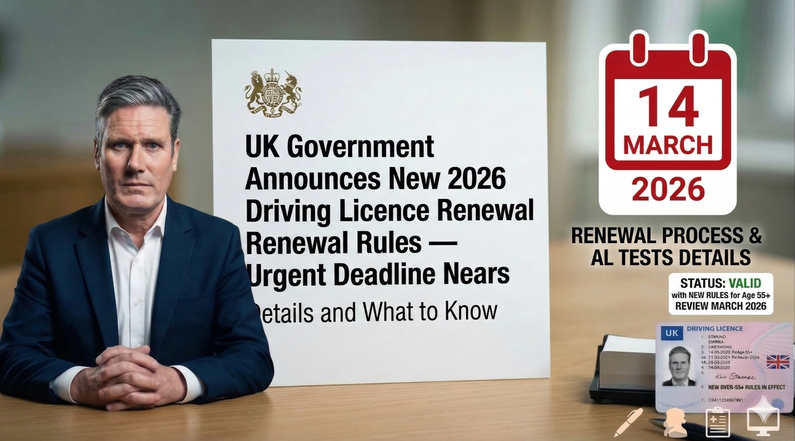 UK Government Announces New 2026 Driving Licence Renewal Rules — Urgent Deadline Nears